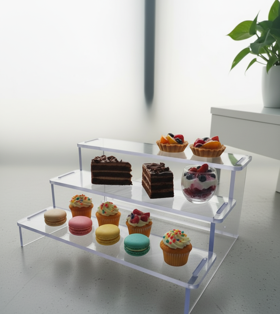 High-Class Polycarbonate 3-Tier Display Shelf